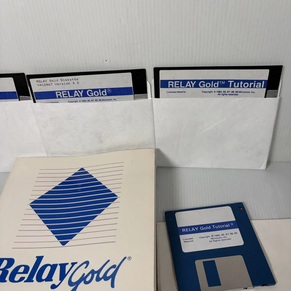RELAY Gold Version 4.0 Communications Software Microcom Floppy Disks Manuals DOS